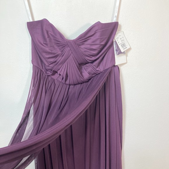 David's Bridal Plum Versa Convertible Dress F15782/F19515 Size 12 - Picture 4 of 16